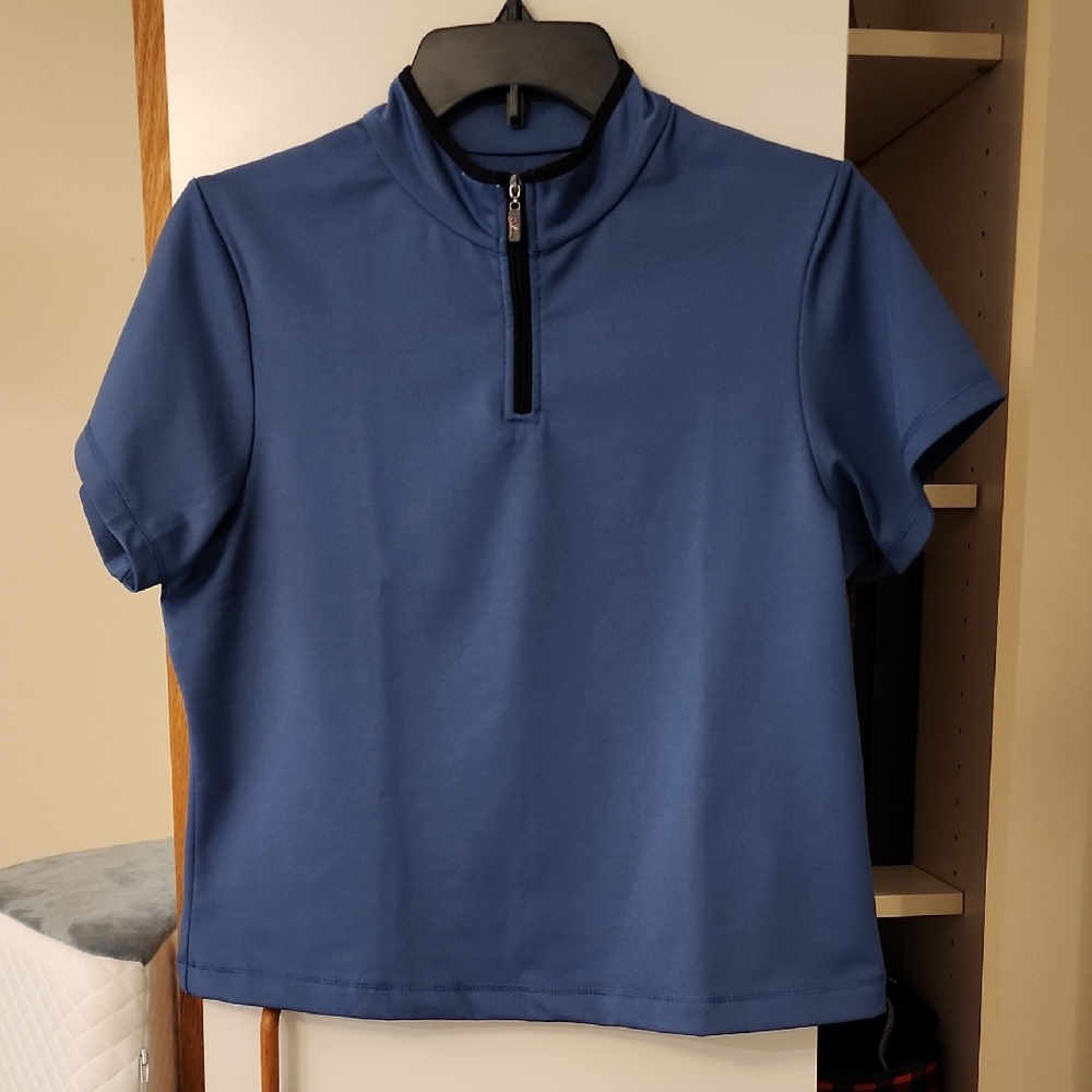 Danskin Navy Zip-Up Active Top